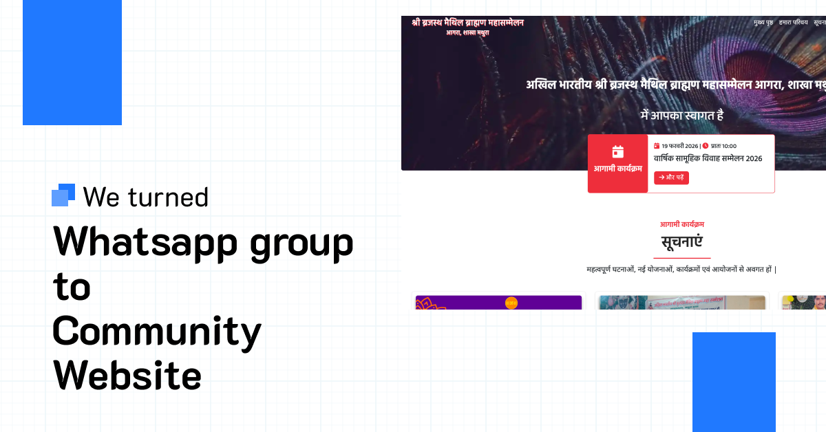 How We Built a Community Website for Akhil Bhartiya Shri Brajasth Maithil Brahman Mahasammelan